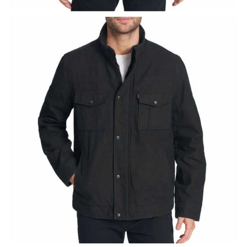 NWT Levis Cotton Twill Black Jacket